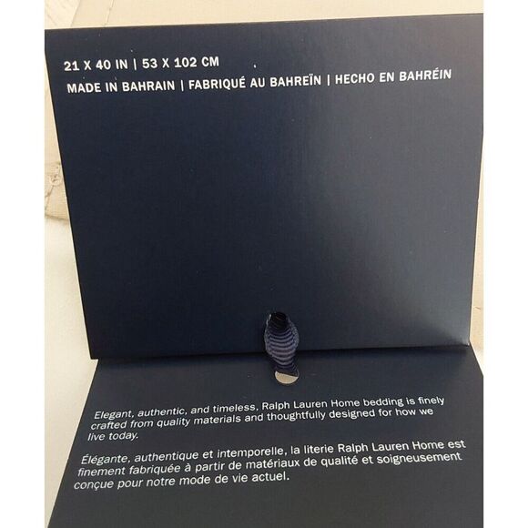 Ralph Lauren Organic Sateen Border 100% Cotton Two King Pillowcases COASTAL SAND - Picture 12 of 13